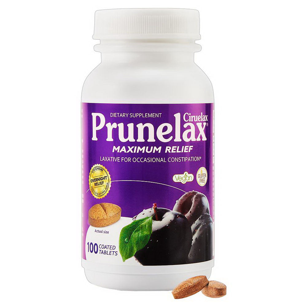 Prunelax Ciruelax Natural Laxative Maximum Relief Tablets, 100 Ea