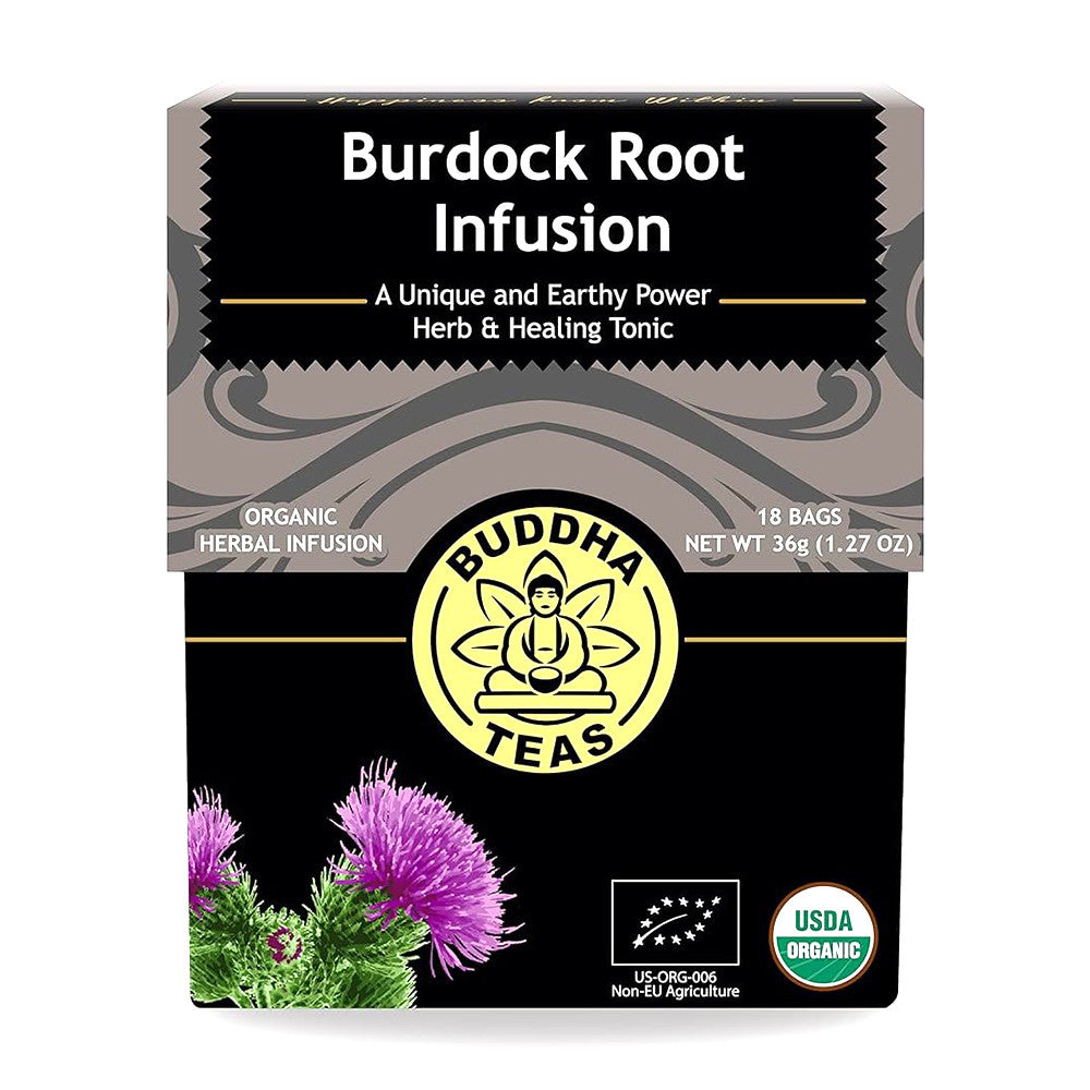 Buddha Teas Organic Burdock Root Tea Bags, 18 Ea