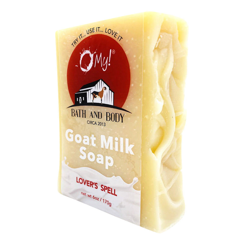 O My Bath and Body Goat Milk Soap Bar Lovers Spell Made with Farm Fresh Parabens Free 6Oz (170g)
