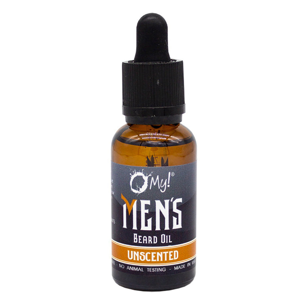 O My Mens Beard Oil Unscented Made with Argan Apricot Kernel Oil Helps to Tame those Grizzly Whiskers 1Oz (30ml)