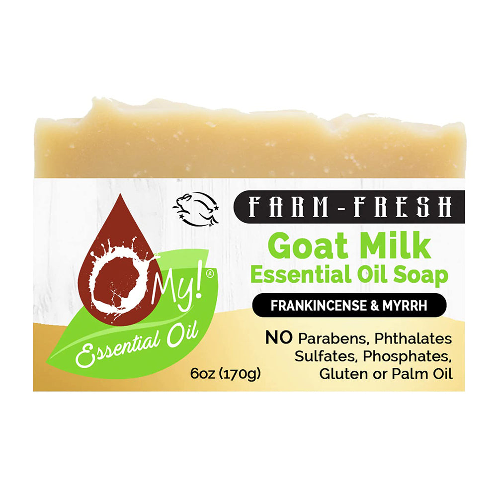 O My! Goat Milk Frankincense and Myrrh Essential Oil Bar Soap 6Oz (170g)