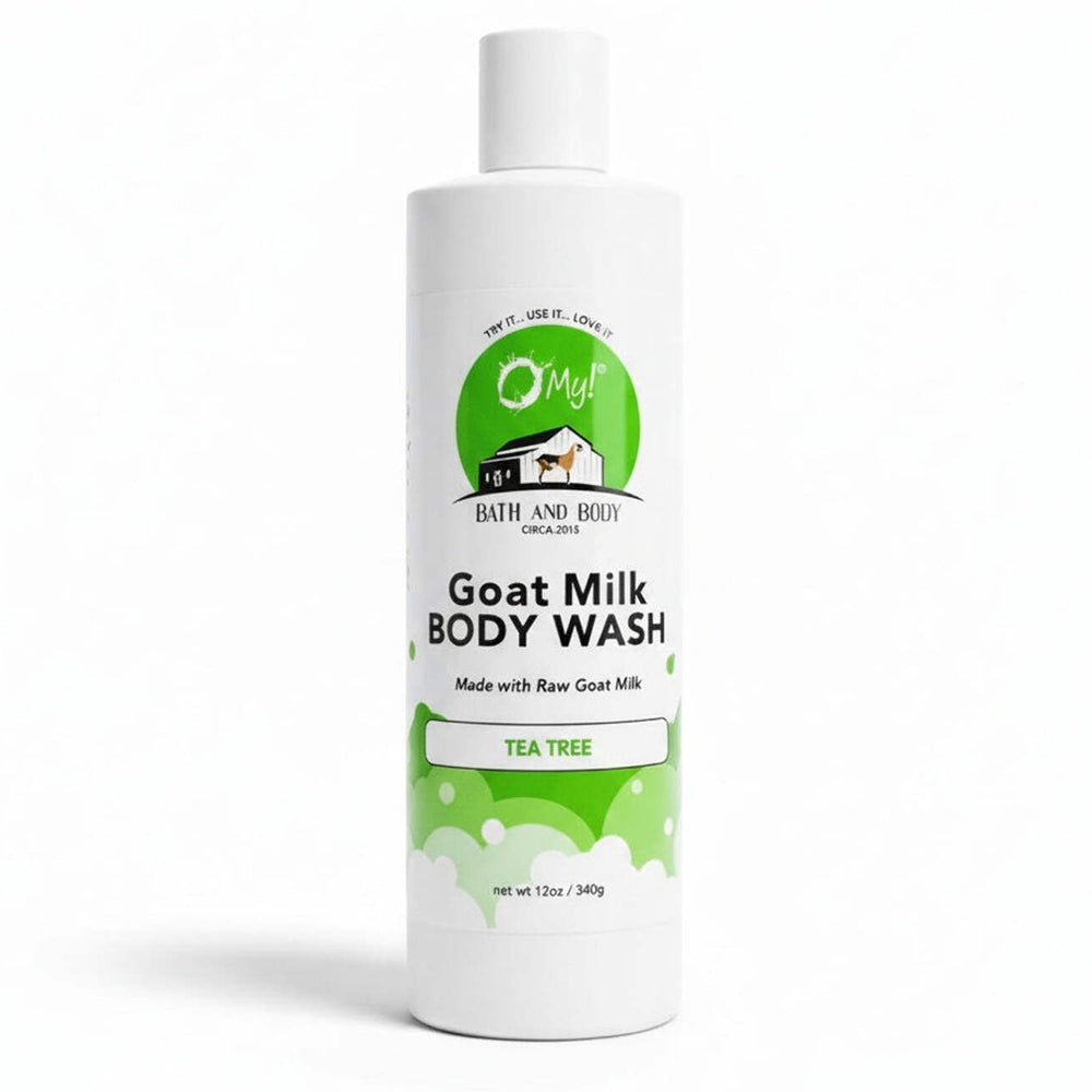 O My Goat Milk Body Wash Tea Tree for Cleansing and Refreshing Skin 12Oz (340g)
