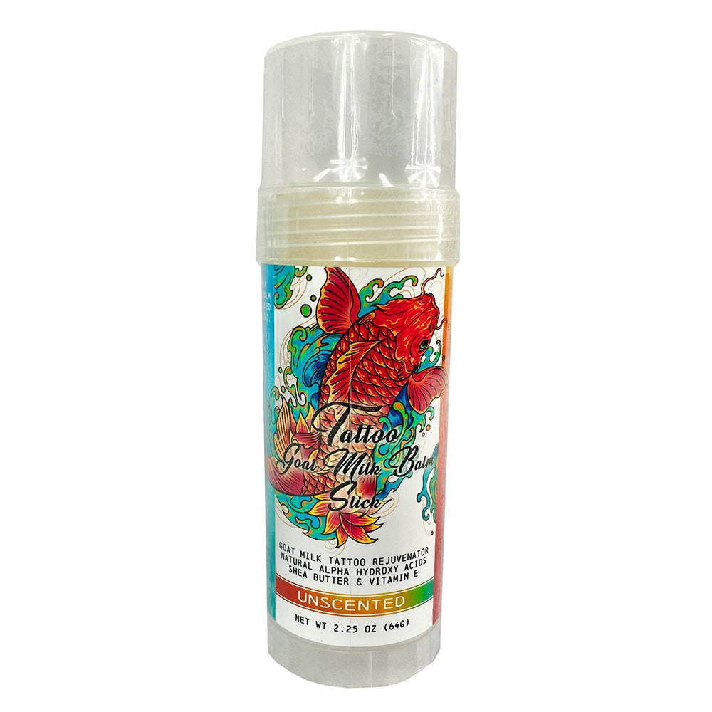 O My Goat Milk Tattoo Balm Stick Unscented for Soothing and Moisturizing Tattooed Skin 2.25Oz (64g)