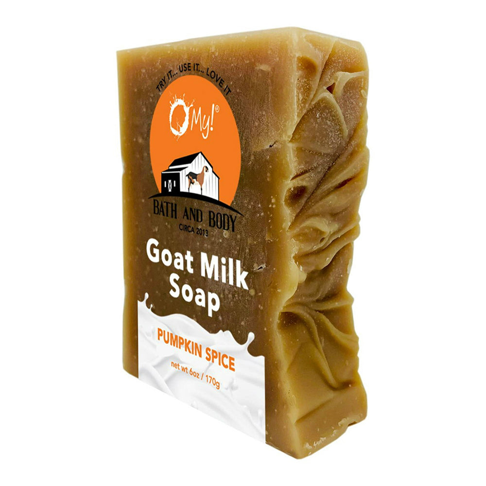 O My Goat Milk Soap Bar Pumpkin Spice for Gentle Daily Cleansing and Nourishing Skin 6Oz (170g)