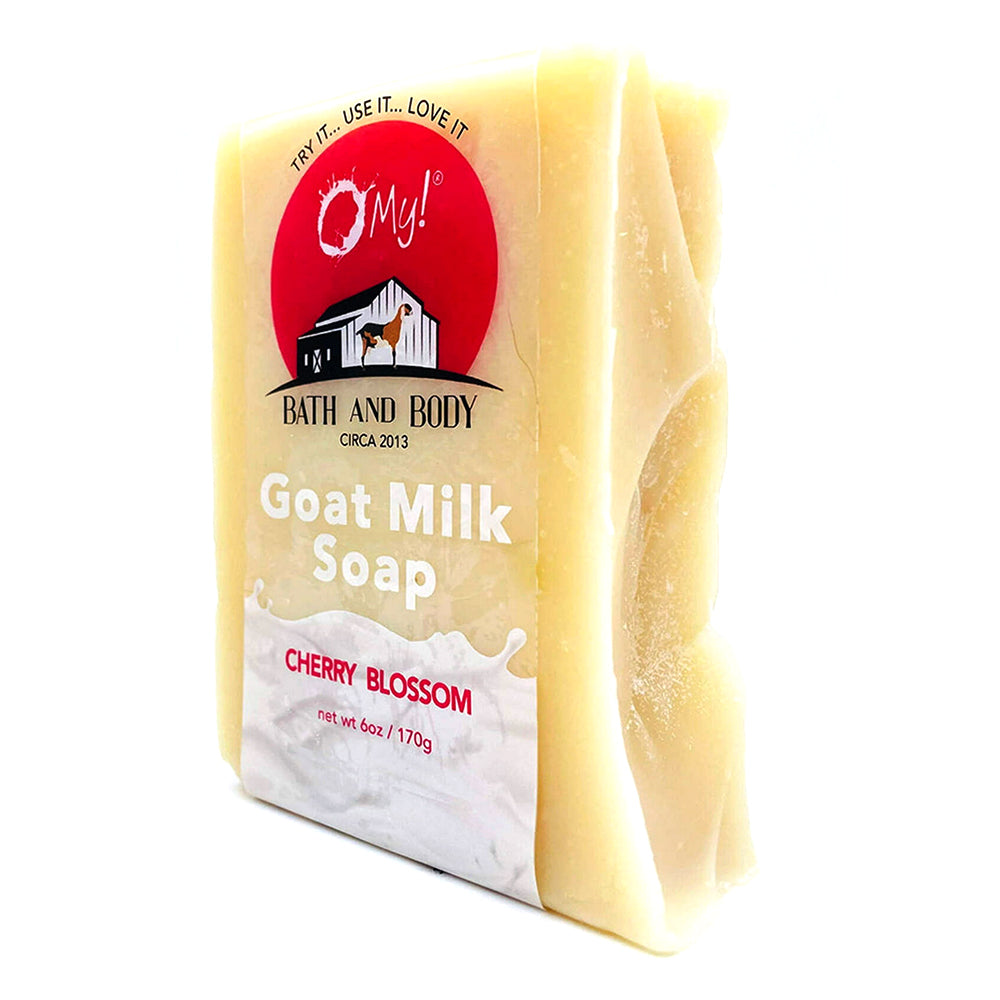 O My Goat Milk Soap Bar Cherry Blossom for Gentle Cleansing and Nourishing Skin 6Oz (170g)