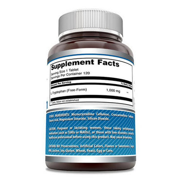 Amazing Formulas L Tryptophan 1000 Mg Dietary Supplement Tablets, 120 Ea