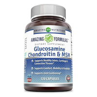 Amazing Nutrition Amazing Formulas Glucosamine, Chondroitin And MSM Capsules For Healthy Joint, 120 Ea