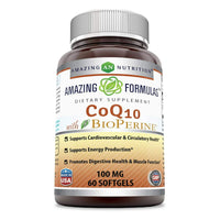 Amazing Nutrition Amazing Formulas CoQ 10 With Bioperine Digestive Health And Muscle Function, 60 Ea