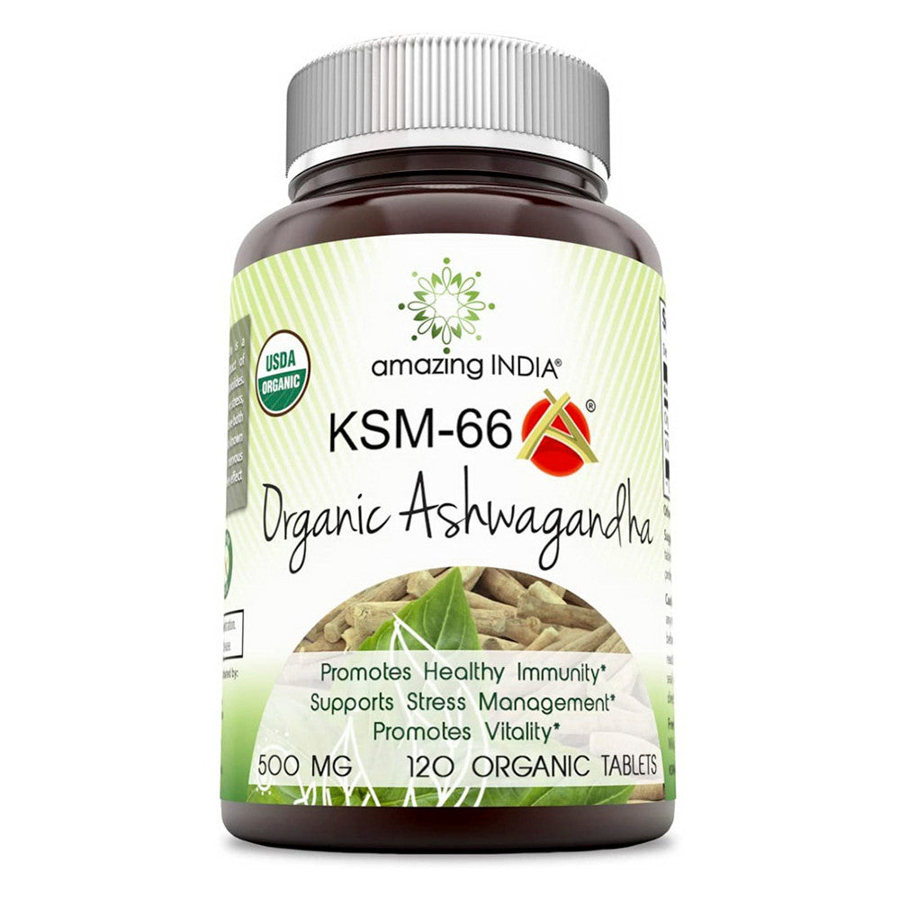 Amazing Nutrition Amazing India Ksm 66 Ashwagandha 500 Mg capsules, 120 Ea