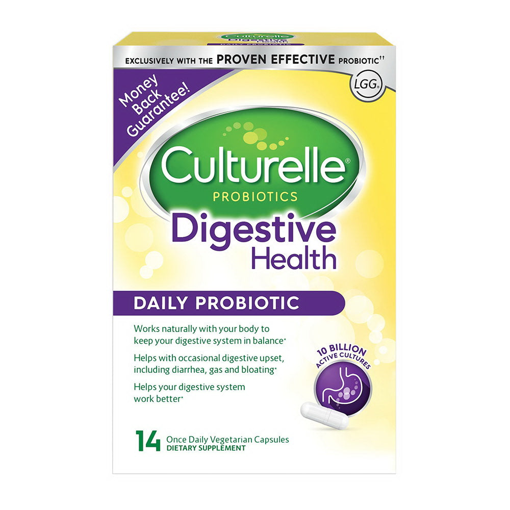 Culturelle Digestive Daily Probiotic Vegetarian Capsules for Digestive Health and Gut Balance 14Ea