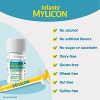 Mylicon Infants Drops Anti Gas Relief Dye Free Formula For Babys, 0.5 Oz