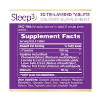 Natures bounty Sleep3 Tri-Layer Melatonin Time Release Tablets, 30 Ea