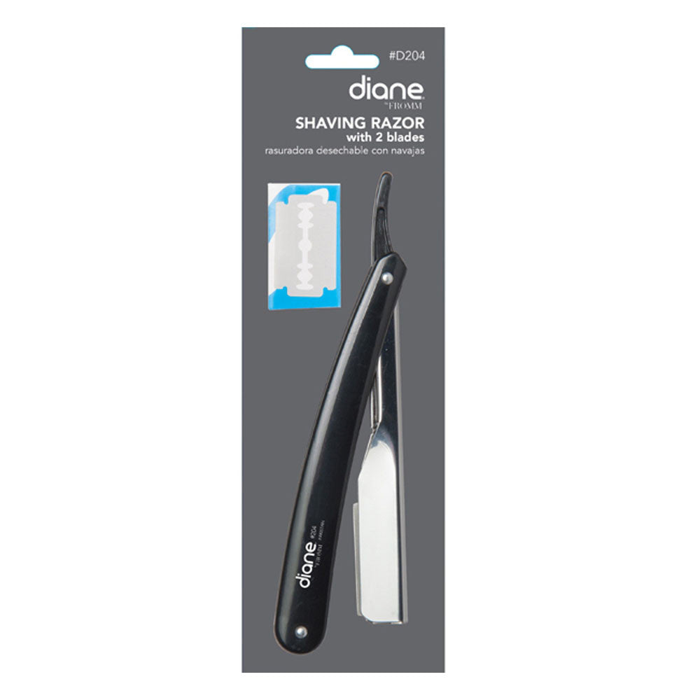 Diane D204 Classic Shaving Straight Razor With 2 Blades, 1 Ea