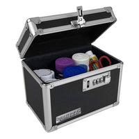 Vaultz Medicine Lock Box with Combination Lock, Black, 1 Ea