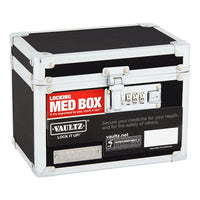 Vaultz Medicine Lock Box with Combination Lock, Black, 1 Ea
