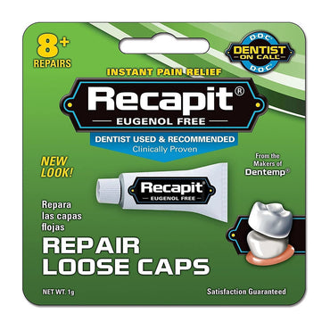 Dentemp Recapit Loose Cap and Crowns Repair, 1 Gm