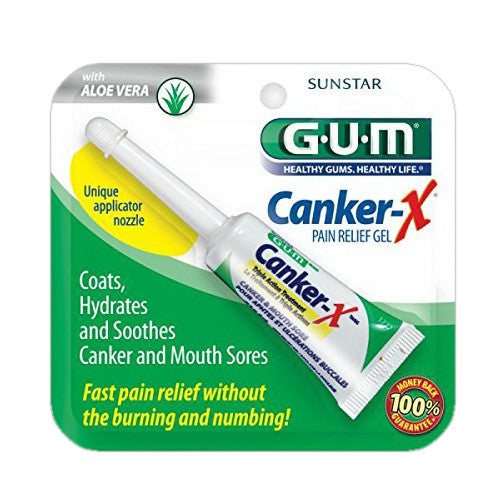 Gum Canker-X Pain Relief Gel, Aloe Vera - 8 Ml