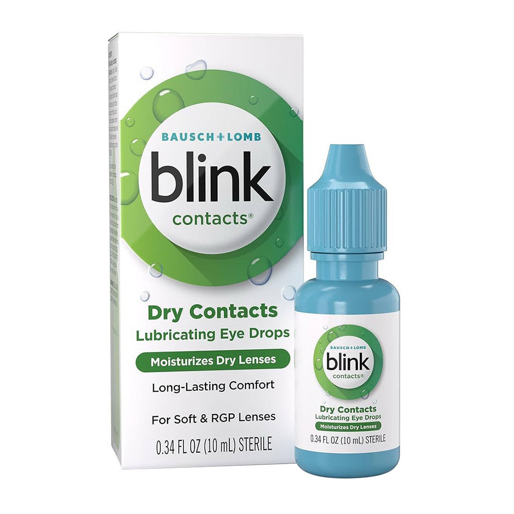 Amo Blink Contacts Lubricant Eye Drops For Soft And RGP Lenses - 0.3 Oz (10 Ml)