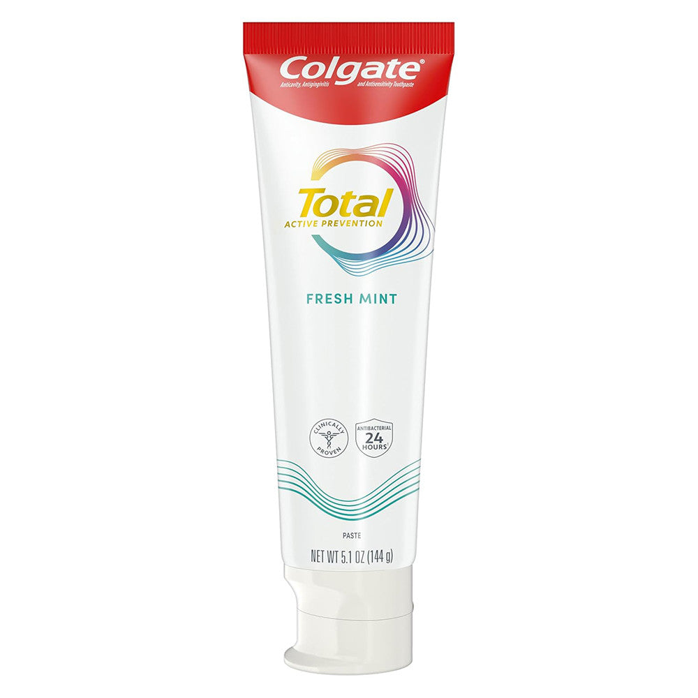 Colgate Active Prevention Total Fresh Mint Stripe Gel Toothpaste 5.1Oz (144gm)