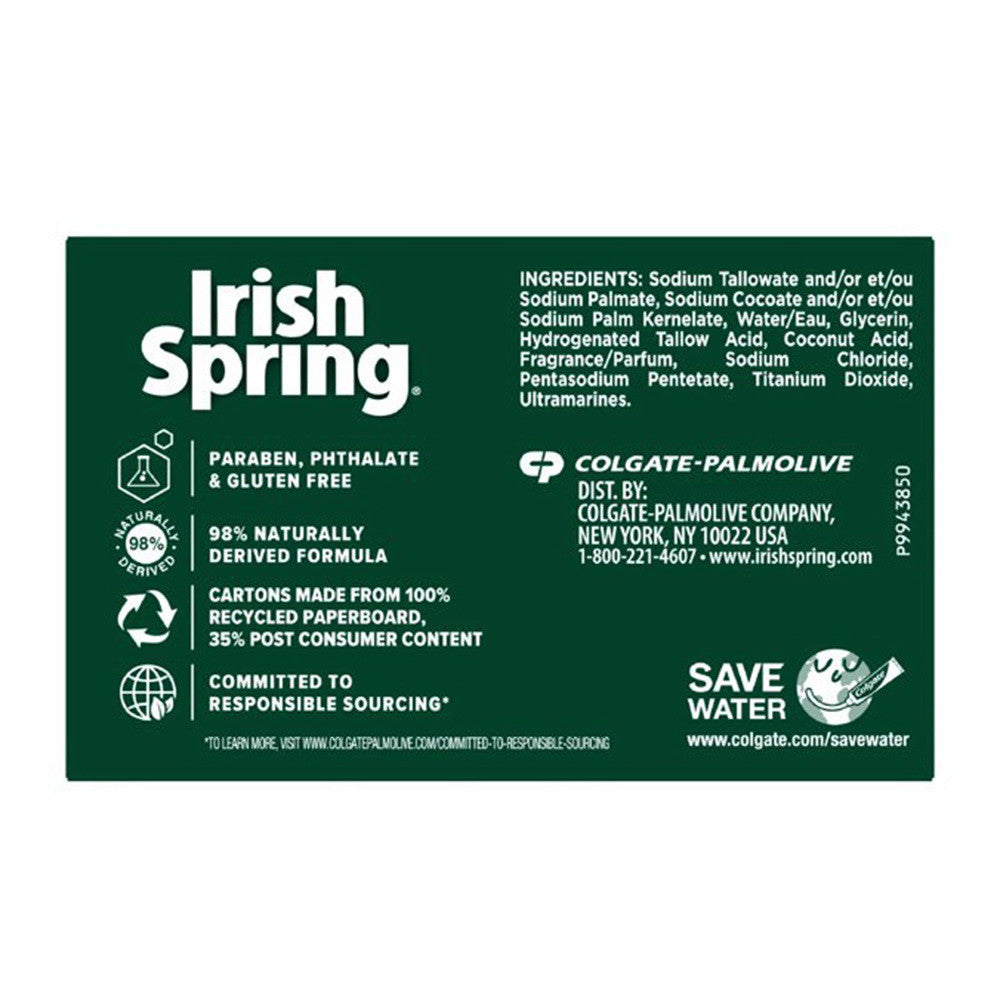 Irish Spring Icy Blast Deodorant Bar Soap - 3.75 Oz, 8 Pack