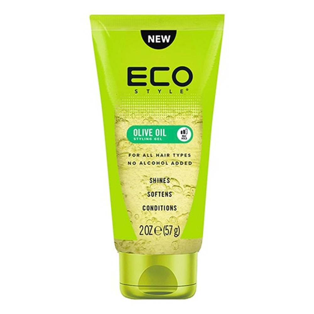 Eco Style Olive Oil Hair Styling Gel Trial Size Shine and Maximum Hold 2Oz (57g)