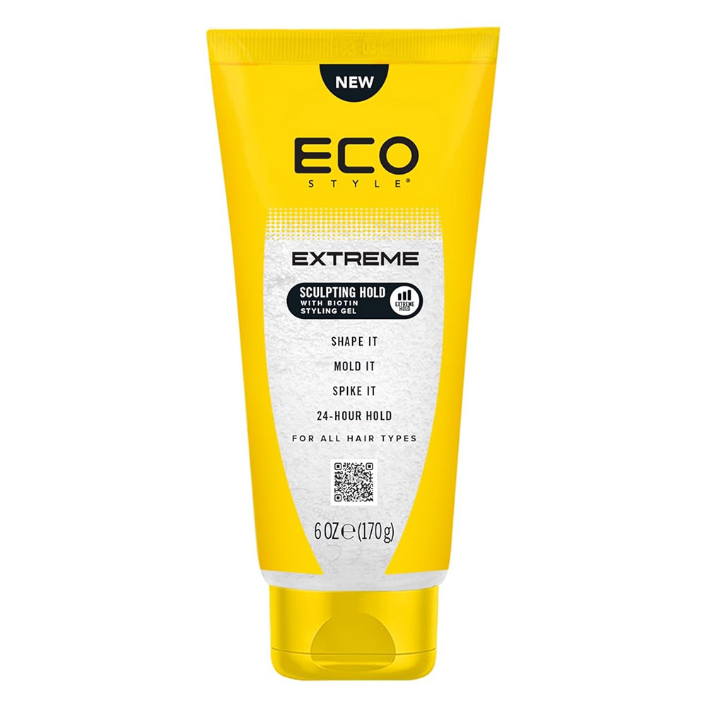 Eco Style Extreme Sculpting Hold with Biotin Hair Styling Gel 24 Hour Hold 6Oz (170g)