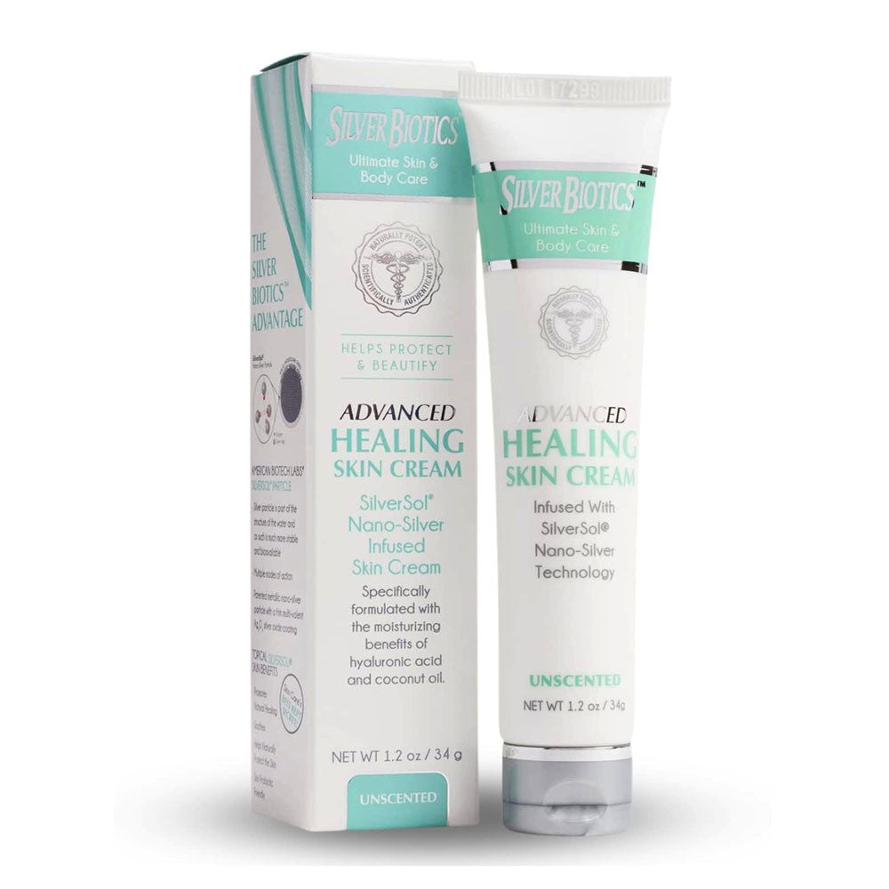 Silver Biotics Nano Healing Lotion Blemishes And Scars Cream, Unscent, 1.2 Oz