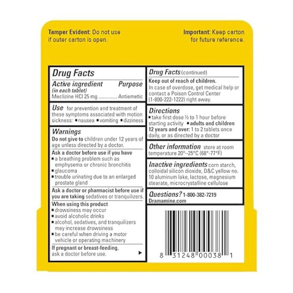 Dramamine Motion Sickness Relief, 16 Ea