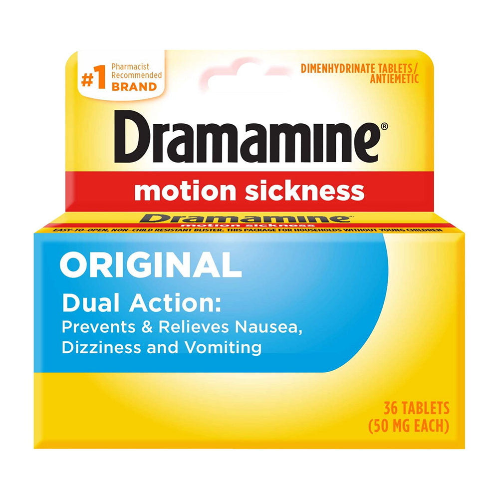 Dramamine Original Formula Fast Acting Motion Sickness Relief Tablets, 36 Ea