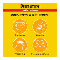 Dramamine Chewable Tablets For Motion Sickness Relief - 8 Ea