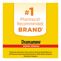 Dramamine Chewable Tablets For Motion Sickness Relief - 8 Ea