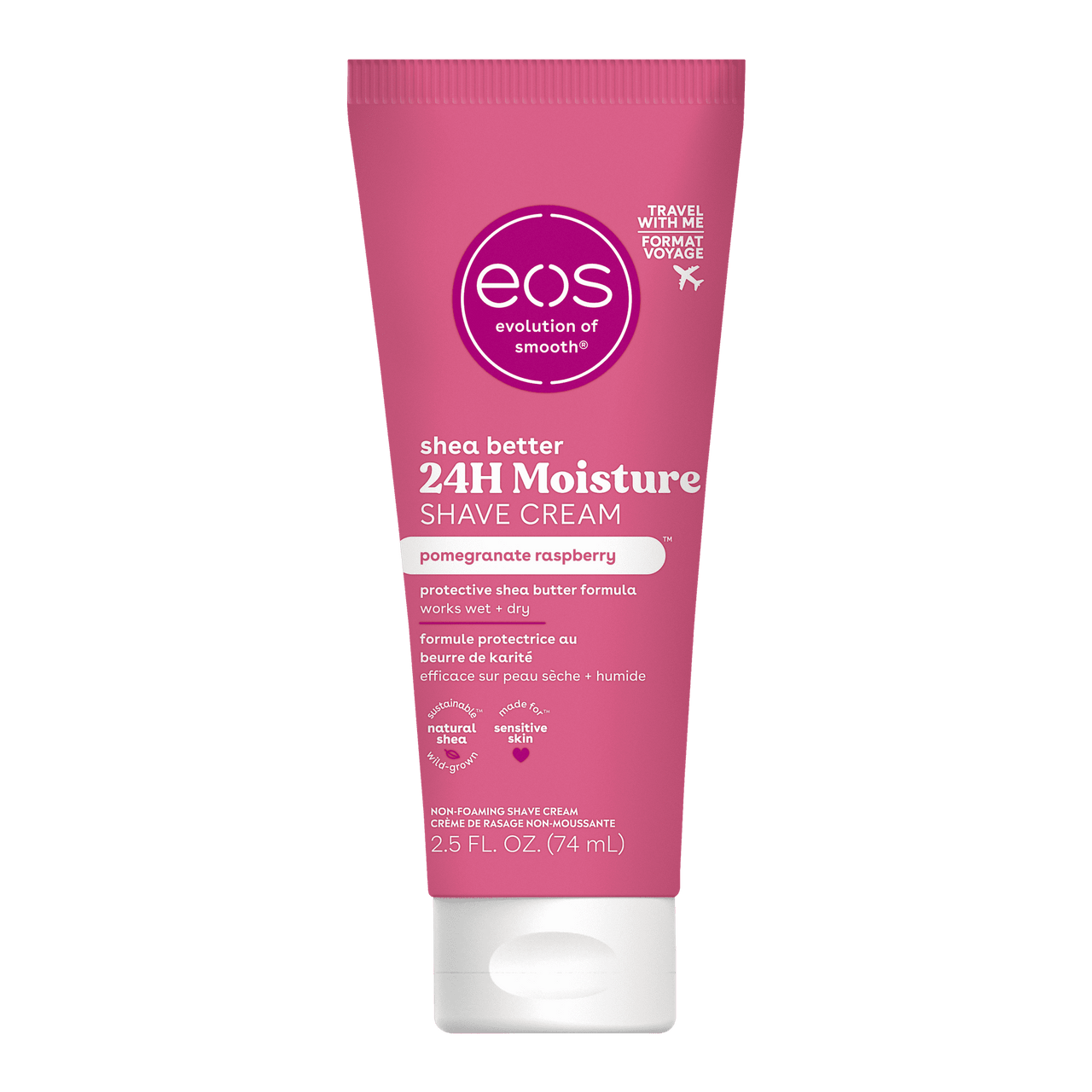Eos Shea Better Shave Cream, Pomegranate And Raspberry, 2.5 Oz