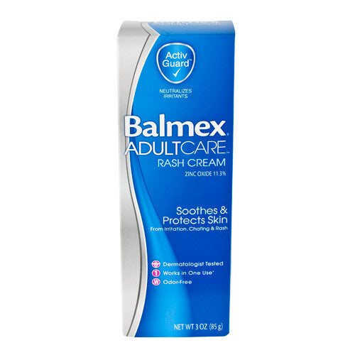 Balmex Adult Care Rash Cream with Zinc Oxide, 3 Oz
