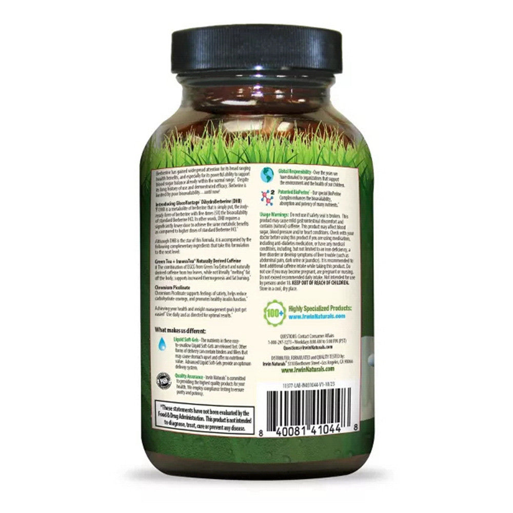 Irwin Naturals Blood Sugar Balance Berberine Body and Fat Burner, 56 Ea