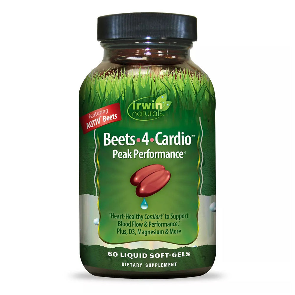 Irwin Naturals Beets 4 Cardio Peak Performance Softgels for Heart and Circulation Support 60Ea