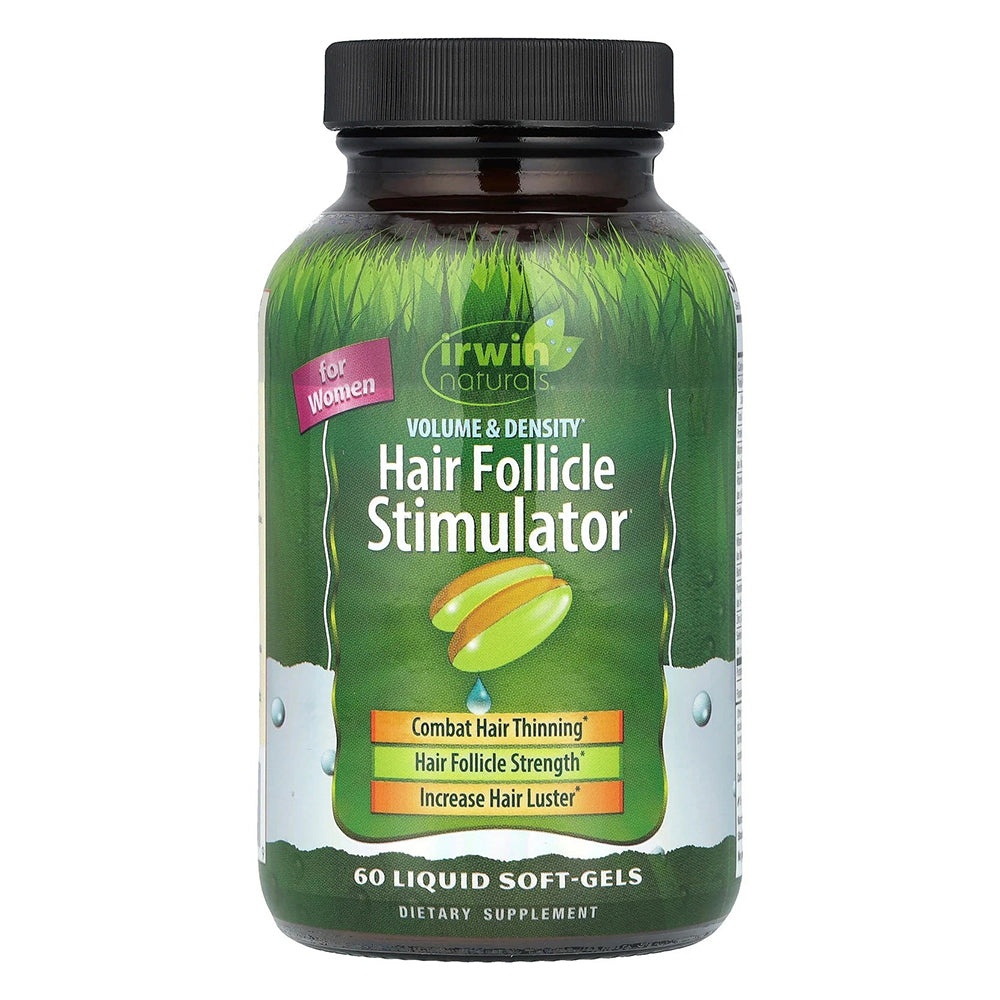Irwin Naturals Volume and Density Hair Follicle Stimulator Liquid Softgels 60Ea