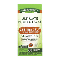 Natures Truth Ultimate Probiotic 14 25 Billion Veg Capsules, 60 Ea