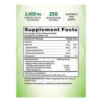 Natures Truth Fish Oil 2400 Mg Quick Release Softgels, Natural Lemon Flavor, 250 Ea