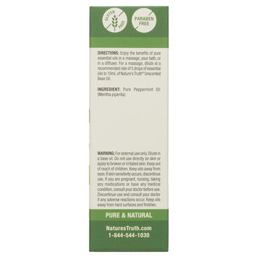 Natures Truth Aromatherapy 100% Pure Essential Oil, Peppermint, 0.51 oz