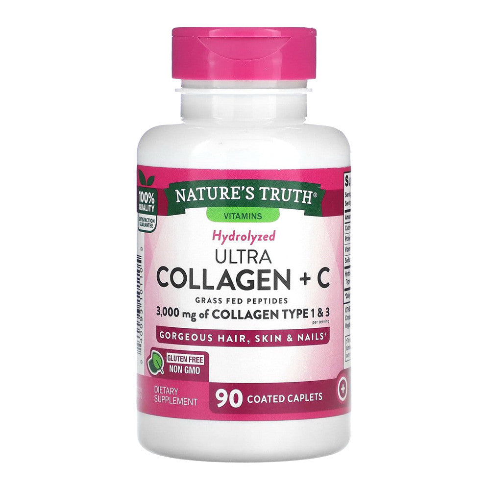 Natures Truth Hydrolyzed Collagen Peptides Caplets, 90 Ea