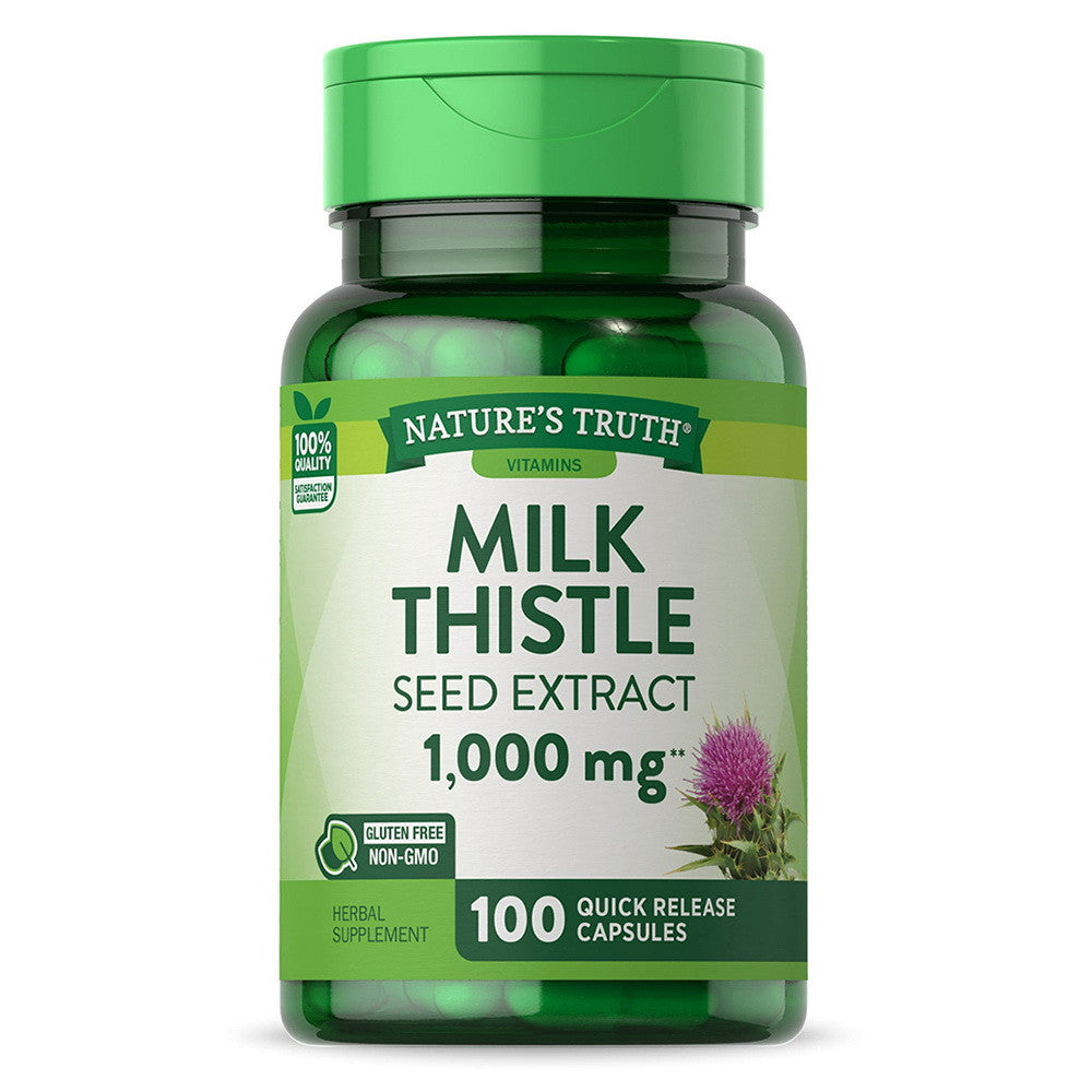 Nature's Truth Milk Thistle Seed Extract 1000 mg Quick Release Capsules, 100 Ea