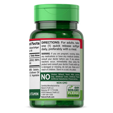 Natures Truth High Potency Vitamin D3 2000 IU Softgels, 150 Ea