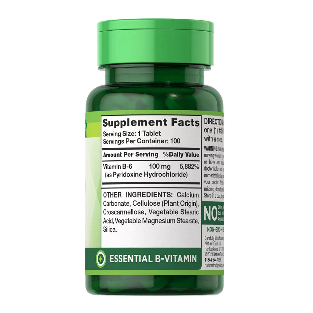 Natures Truth Vitamin B 6 100 Mg Tablets, 100 Ea