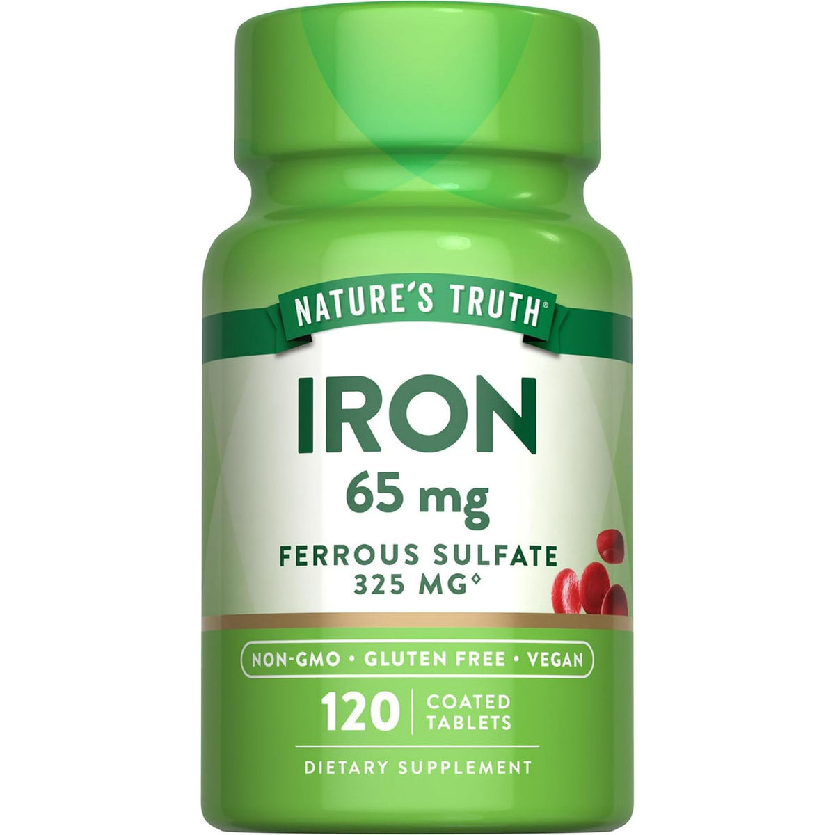 Natures Truth Iron Supplement 65 Mg Tablets, 120 Ea