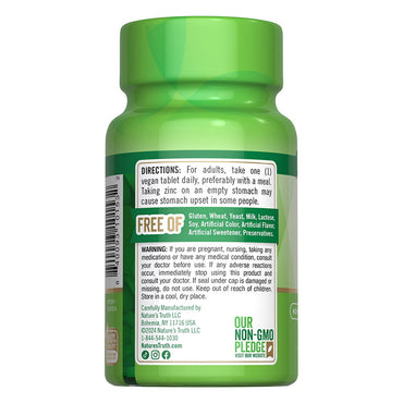 Natures Truth Vitamins Chelated Zinc Gluconate 50mg Tablets, 100 Ea