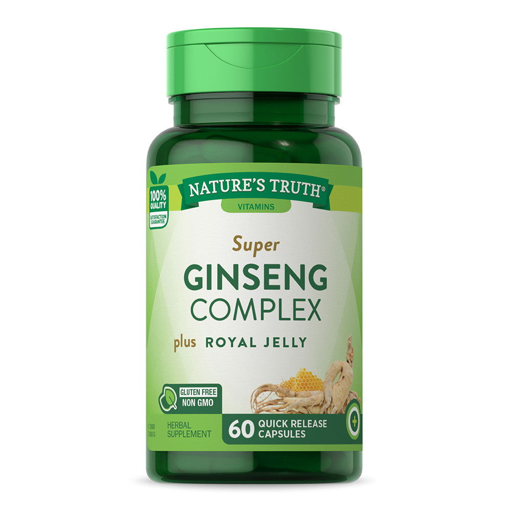 Natures Truth Super Ginseng Complex Plus Royal Jelly 800mg Capsules, 60 Ea