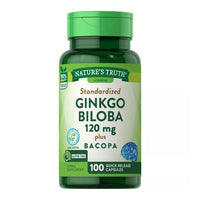 Natures Truth Ginkgo Biloba 120 Mg With Bacopa Monnieri Capsules, 100 Ea