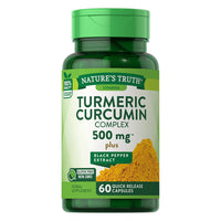 Natures Truth Vitamins Turmeric Curcumin Complex 500 Mg Plus Black Pepper Extract Capsules, 60 Ea