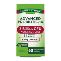 Natures Truth Advanced Probiotic 14 3 Billion Cultures, 60 Ea