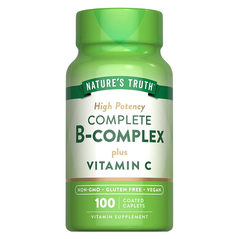 Natures Truth B-Complex Plus Vitamin C Time Released Capltes, 100 ea